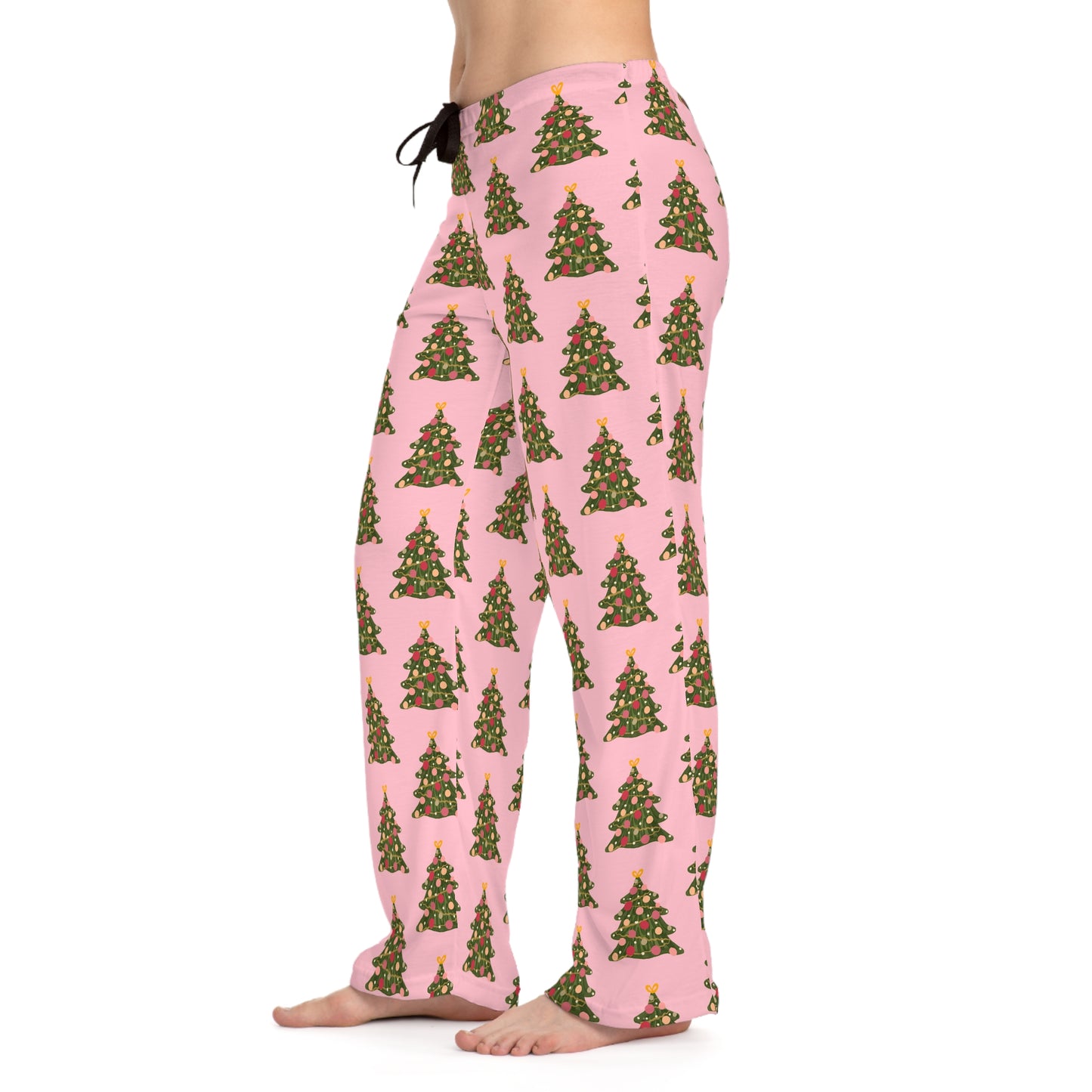 Pink Christmas Tree Women's Pajama Pants