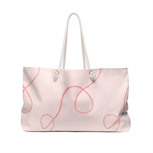 Personalized Pink Swirl Weekender Bag