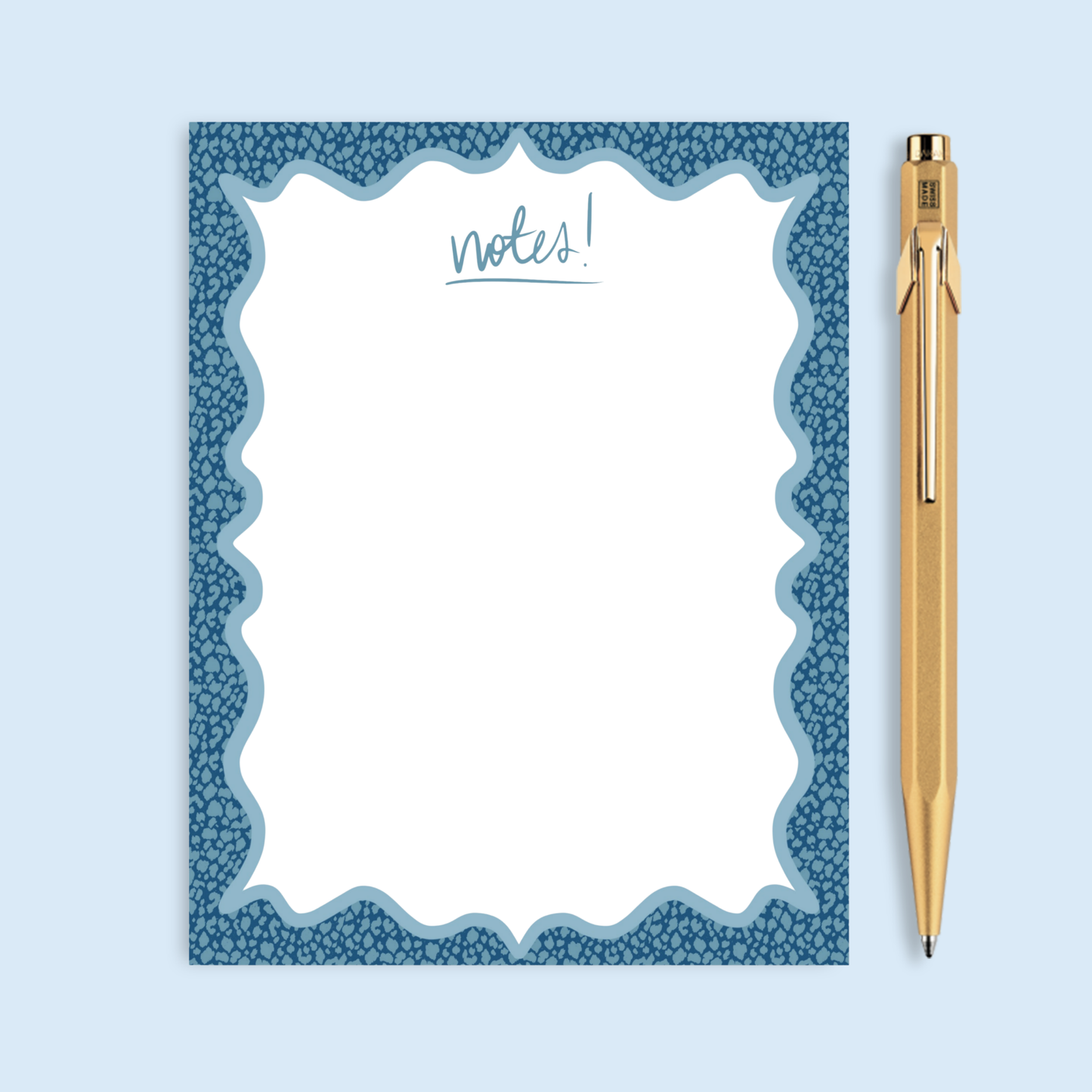 Leopard Notepad | Blue