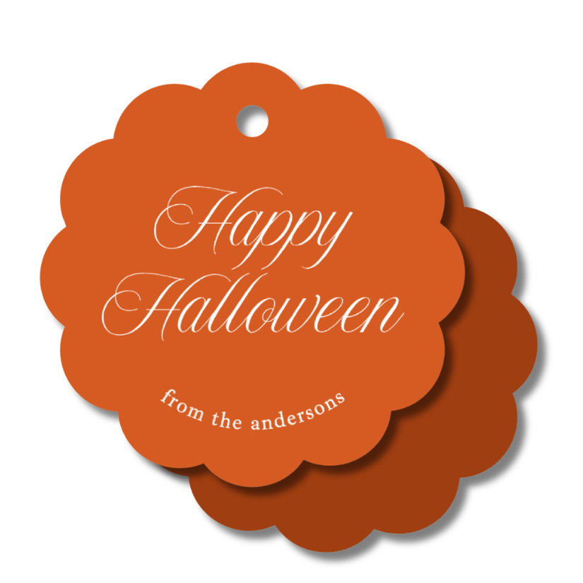 Halloween Orange Party Tag Set