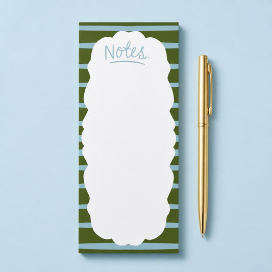 Striped Notepad | Green & Blue