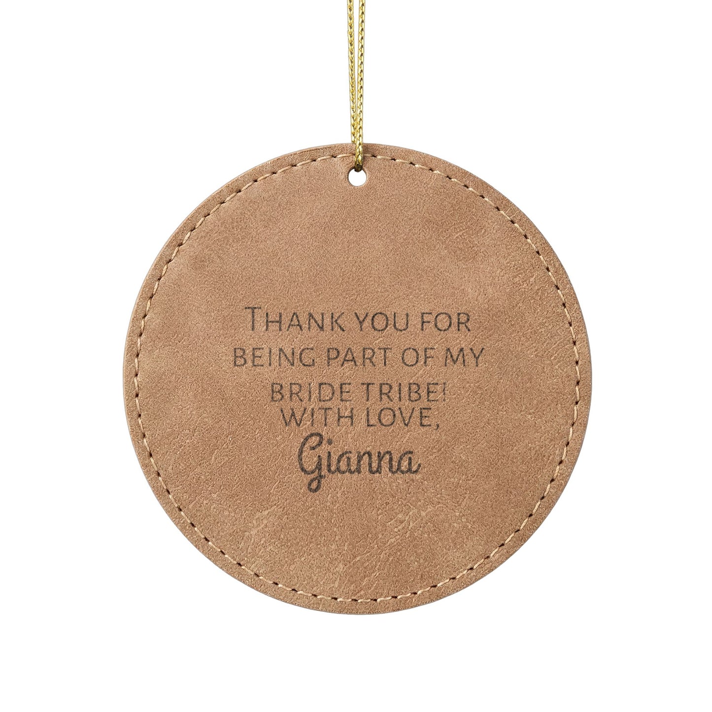 Personalized Bridal Party Leather Keepsake