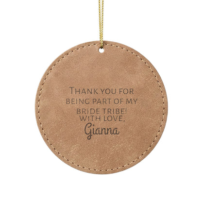 Personalized Bridal Party Leather Keepsake