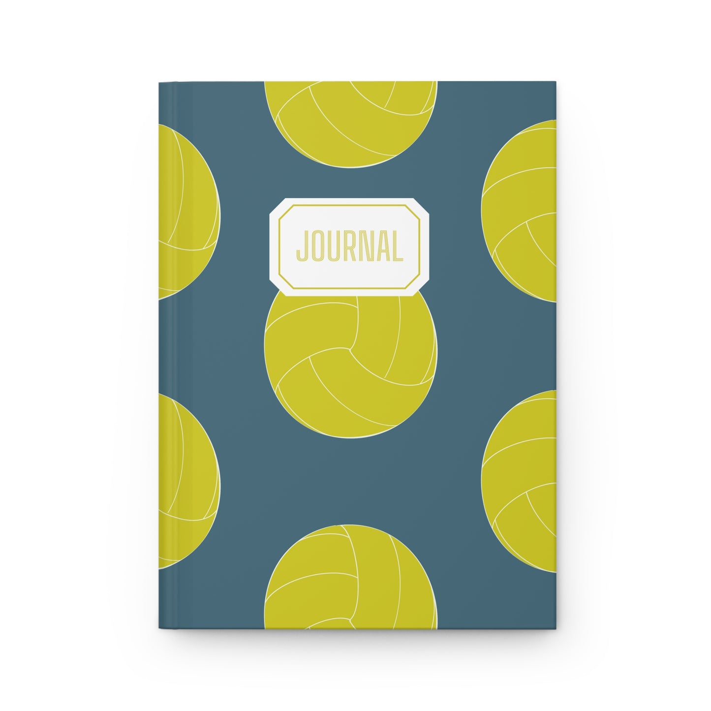Volleyball Hardcover Journal | Blue/Lime Green