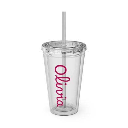 Personalized Bachelorette Tumbler | Pink