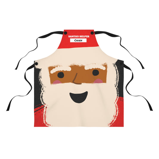 Personalized Chocolate Santa Apron | Black