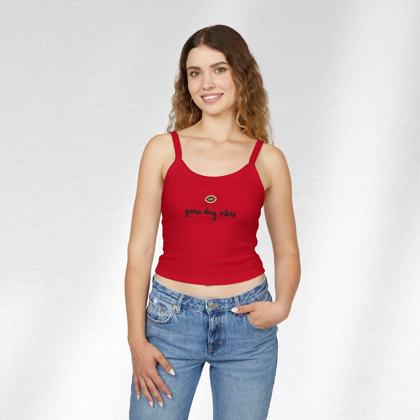 Football Game Day Vibes Crop Tank Top
