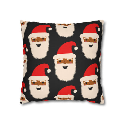 Santa Throw Pillow Cover | Black