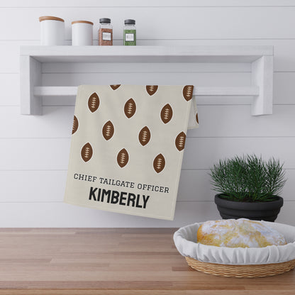 Custom Chief Tailgate Officer Tea Towel | Khaki