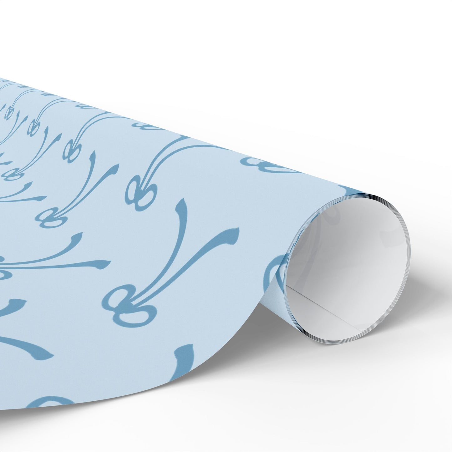 Blue Bow Gift Wrapping Paper