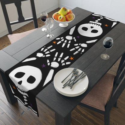 Dancing Skeleton Halloween Table Runner