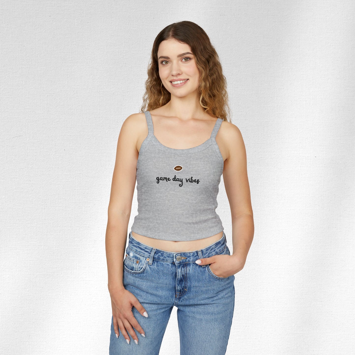 Football Game Day Vibes Crop Tank Top