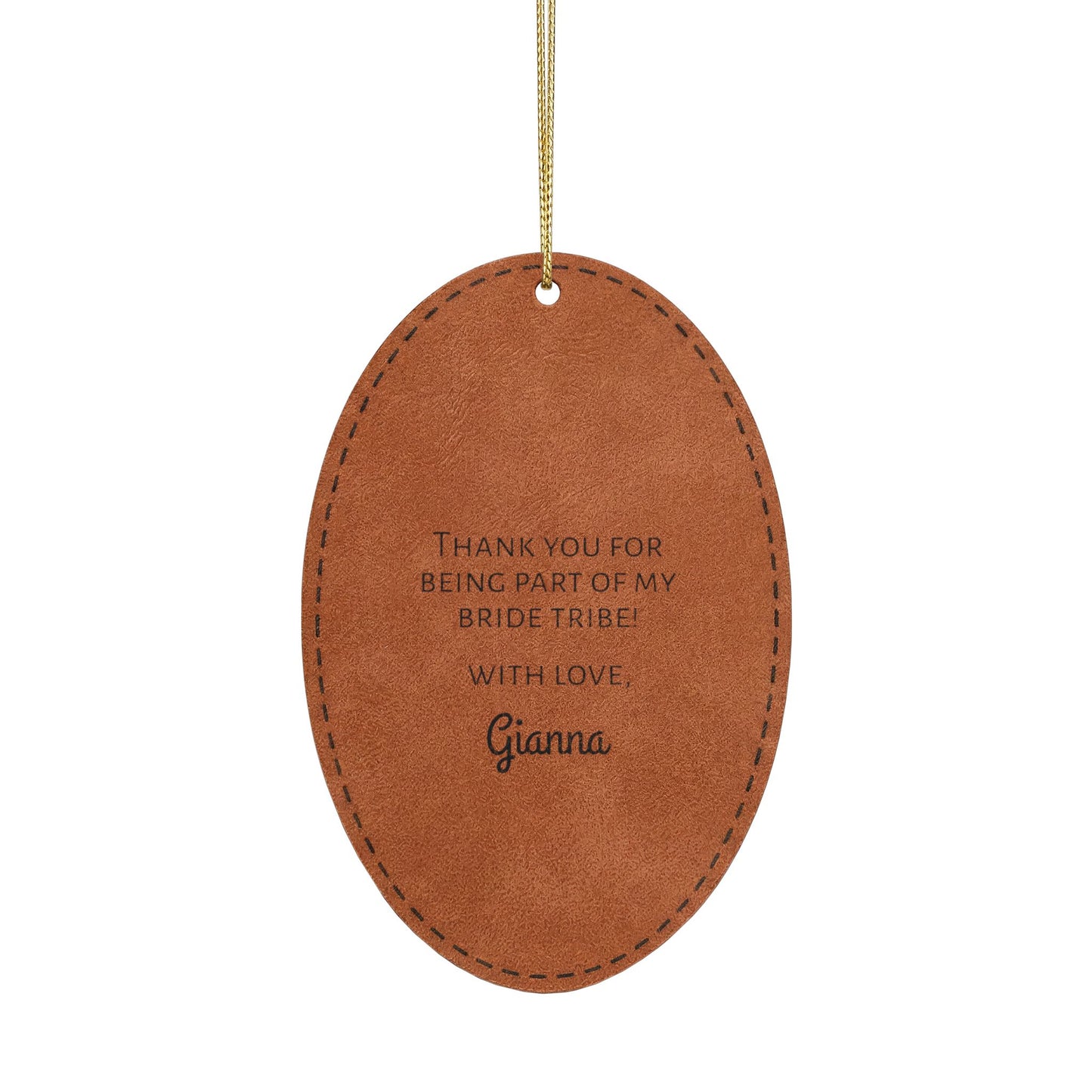 Personalized Bridal Party Leather Keepsake