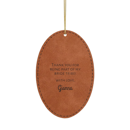 Personalized Bridal Party Leather Keepsake