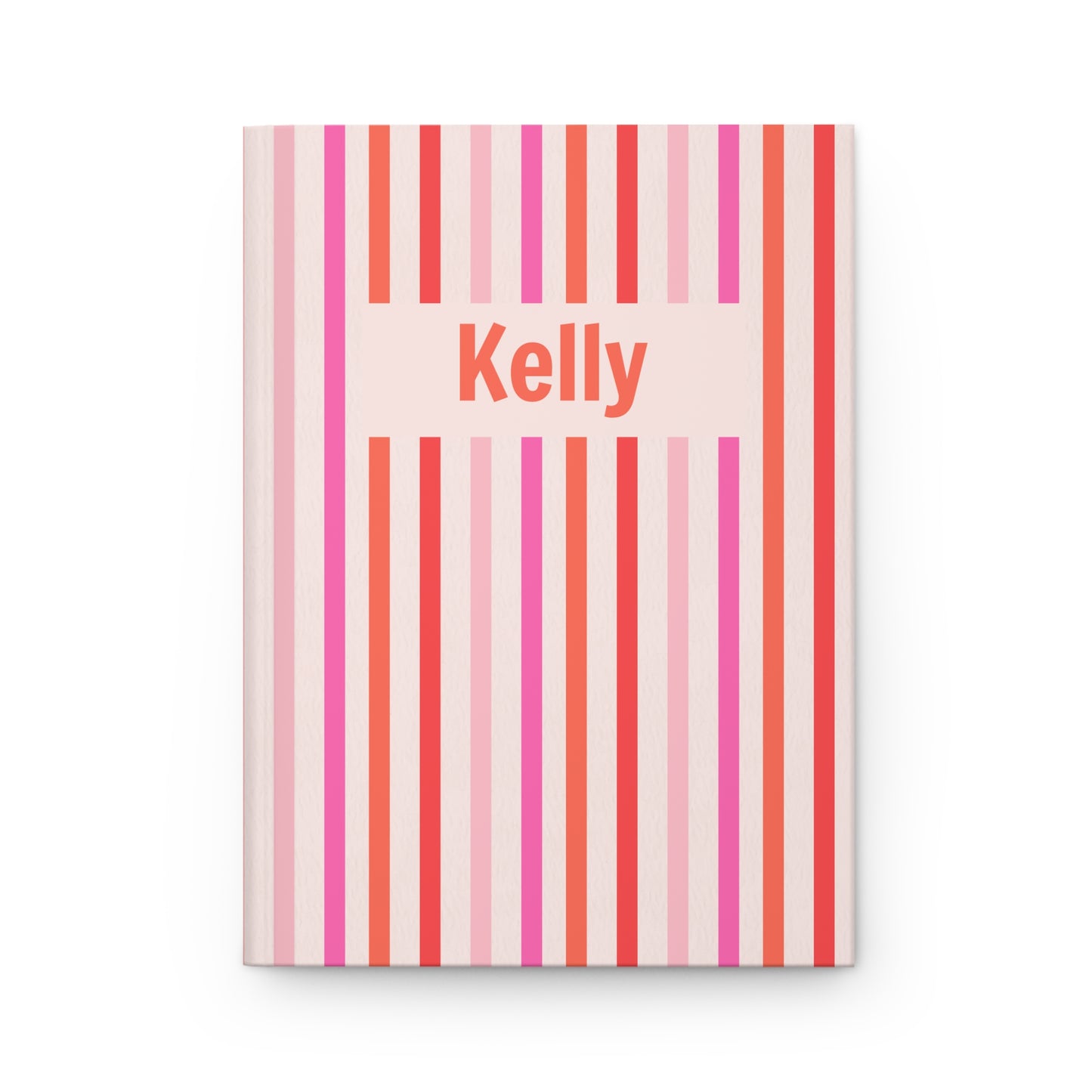 Preppy Personalized Hardcover Journal | Pink & Orange