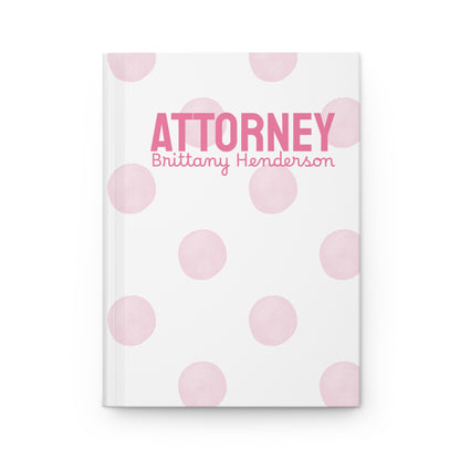 Personalized Pink Attorney Hardcover Journal
