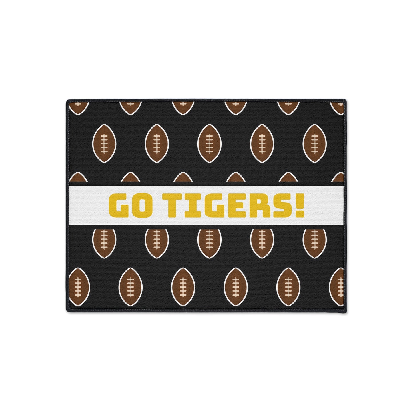 Custom Black Football Heavy Duty Doormat
