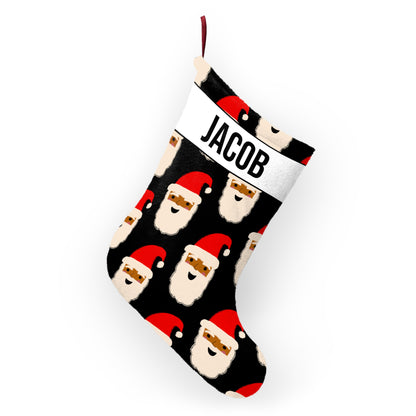 Chocolate Santa Christmas Stocking | Black