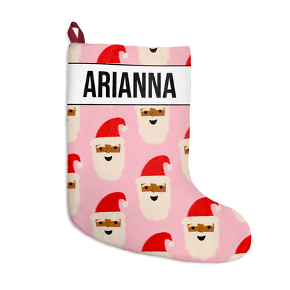 Chocolate Santa Christmas Stocking | Pink