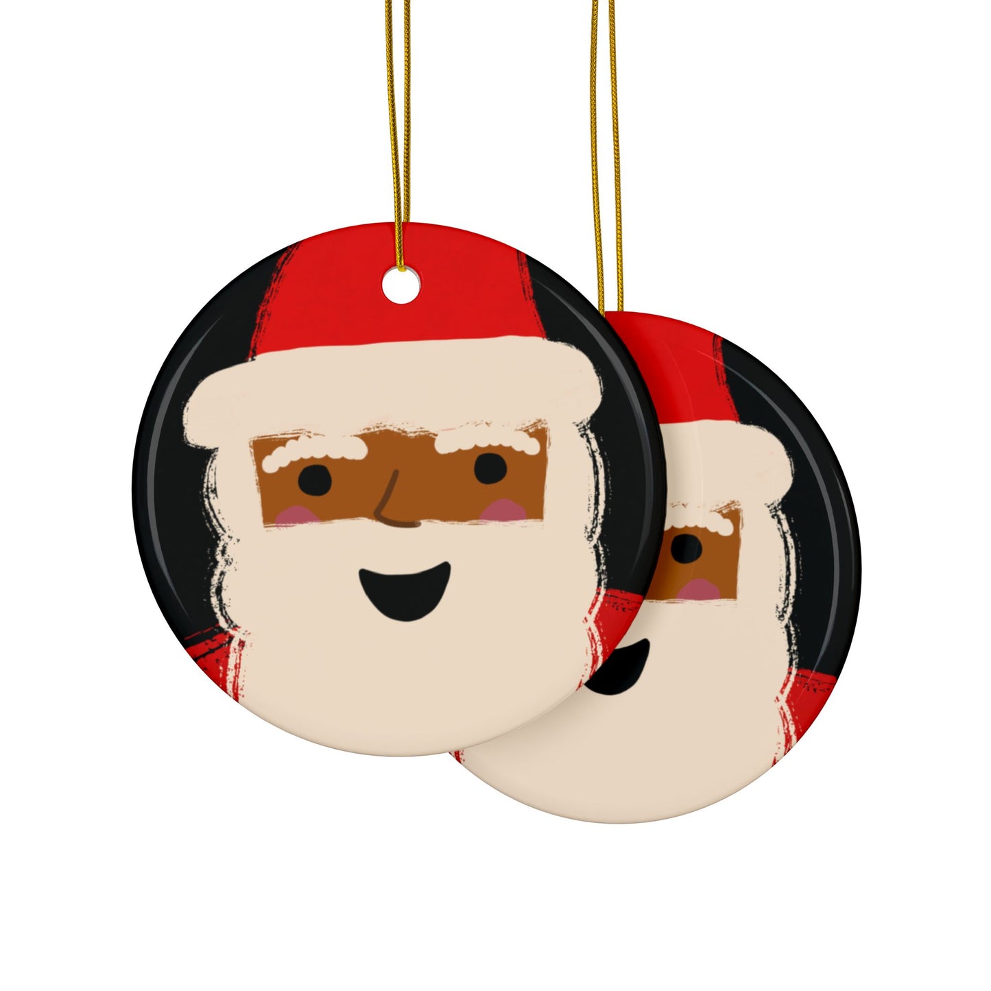 African American Santa Christmas Ornament | Black