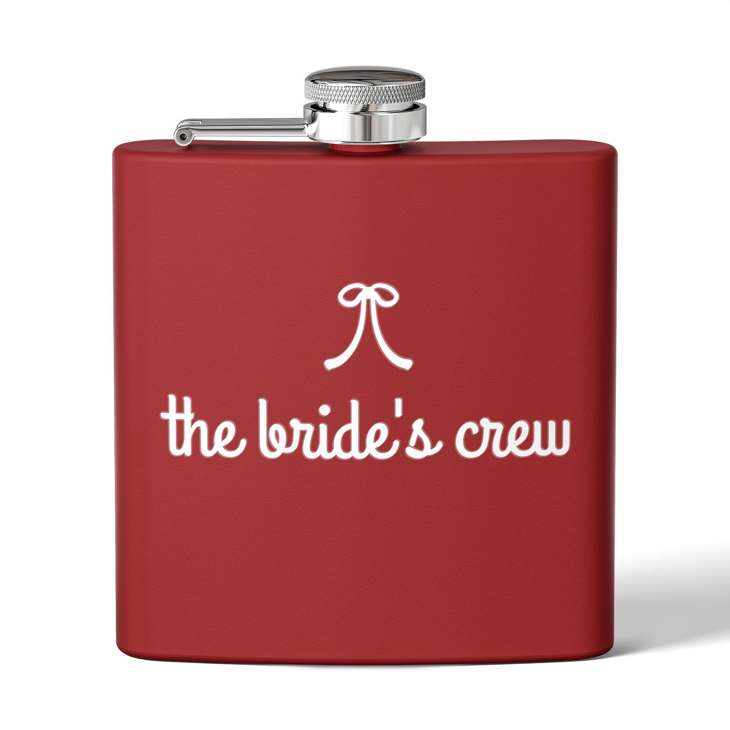Bride's Crew Red Stainless 6oz Steel Flask