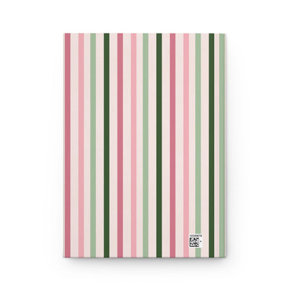 Preppy Personalized Hardcover Journal | Pink/Green
