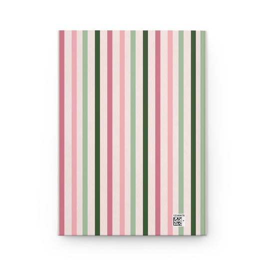 Preppy Personalized Hardcover Journal | Pink/Green