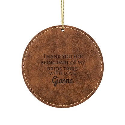 Personalized Bridal Party Leather Keepsake