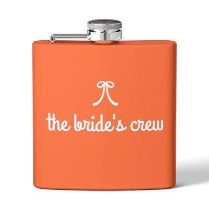 Bride's Crew Red Stainless 6oz Steel Flask