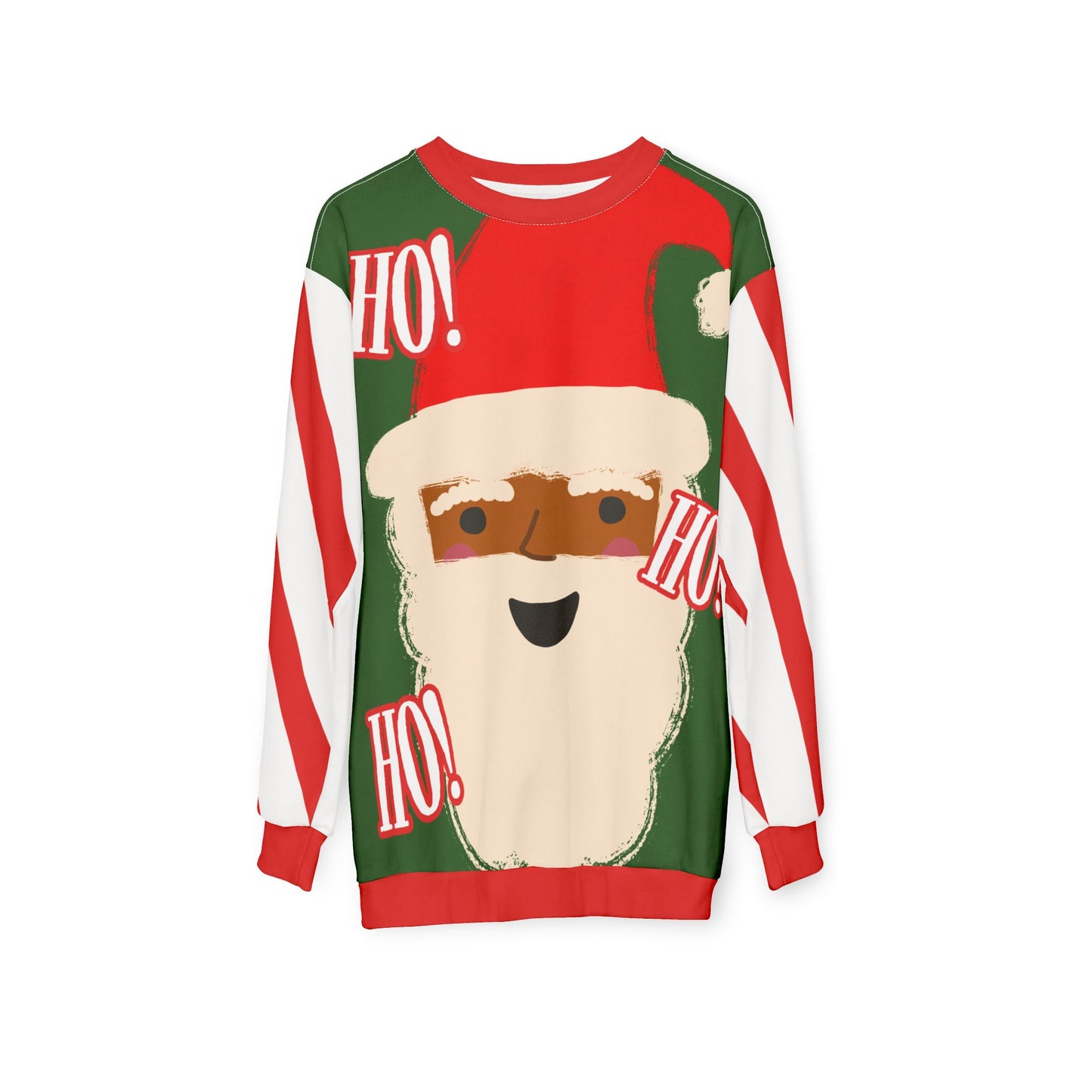 Retro Black Santa Christmas Sweatshirt | Green