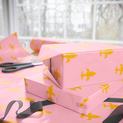 Pink Fleur-de-Lis Gift Wrapping Paper