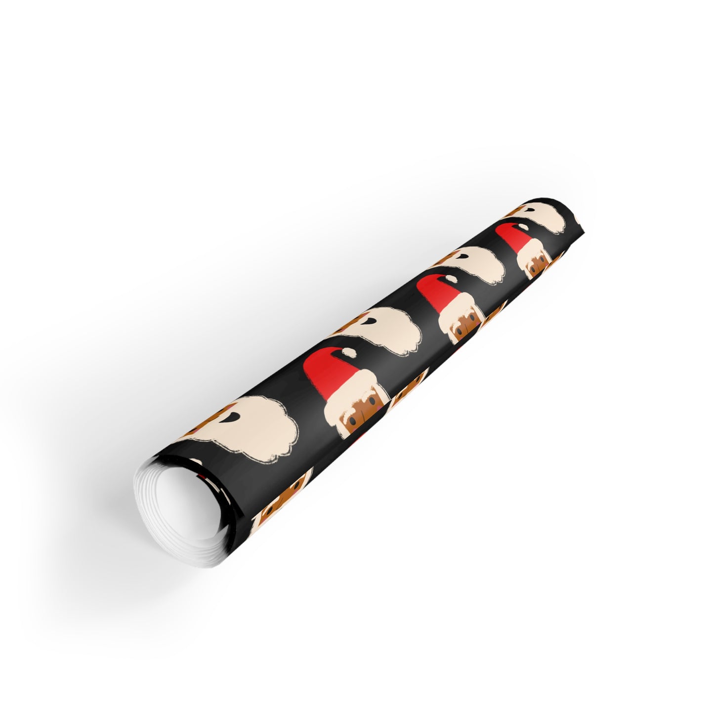 African American Santa Christmas Wrapping Paper | Black