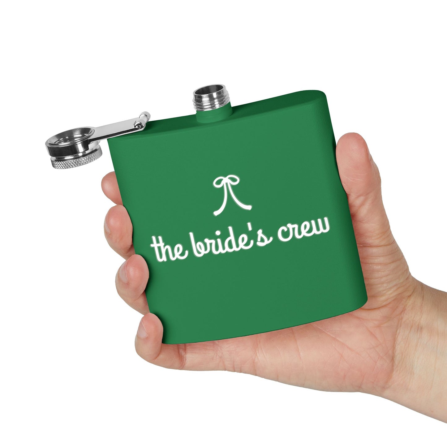 Bride's Crew Red Stainless 6oz Steel Flask