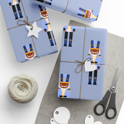 Black Nutcracker Pattern Wrapping Paper