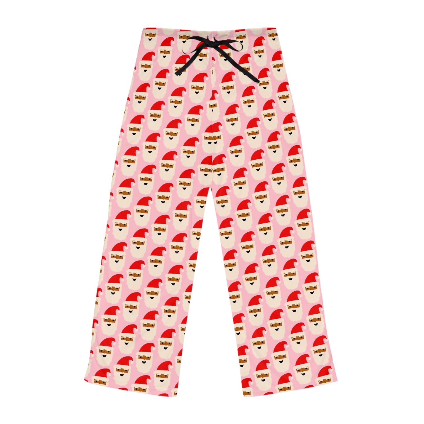 African American Santa Women's Christmas Pajama Pants | Pink