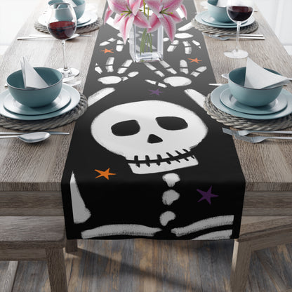 Dancing Skeleton Halloween Table Runner