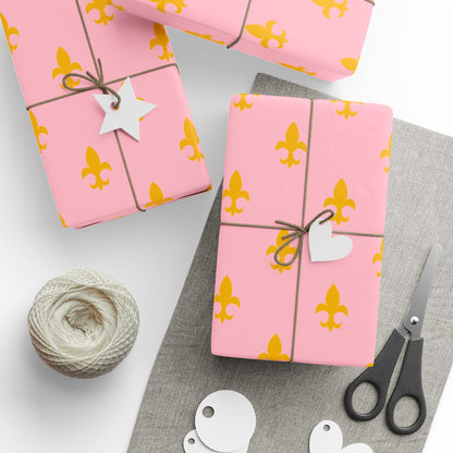 Pink Fleur-de-Lis Gift Wrapping Paper