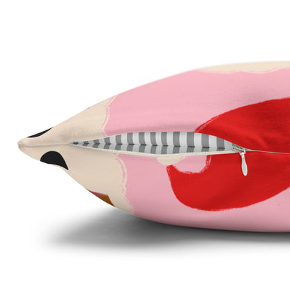 Santa Throw Pillow Cover | Pink