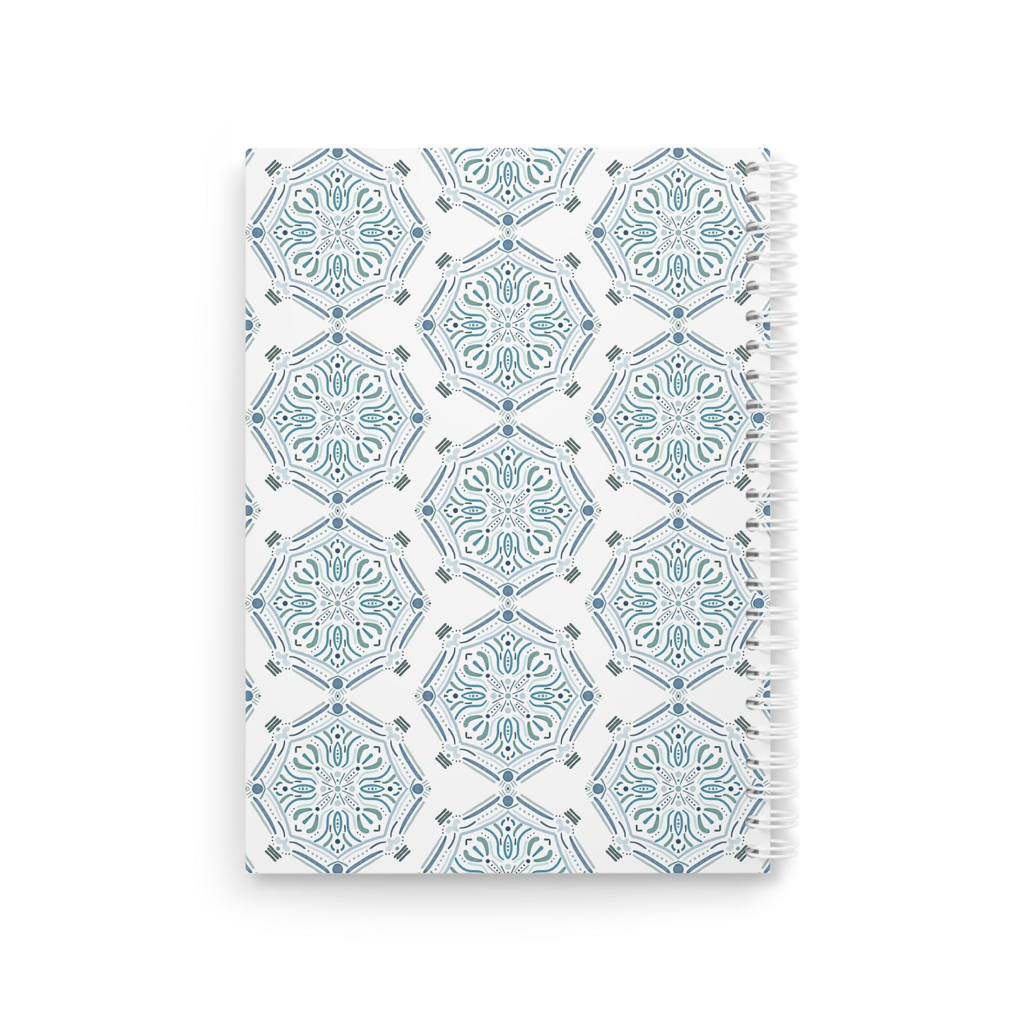 Custom Coastal Blue Mosaic Notebook