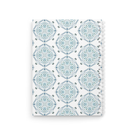 Custom Coastal Blue Mosaic Notebook