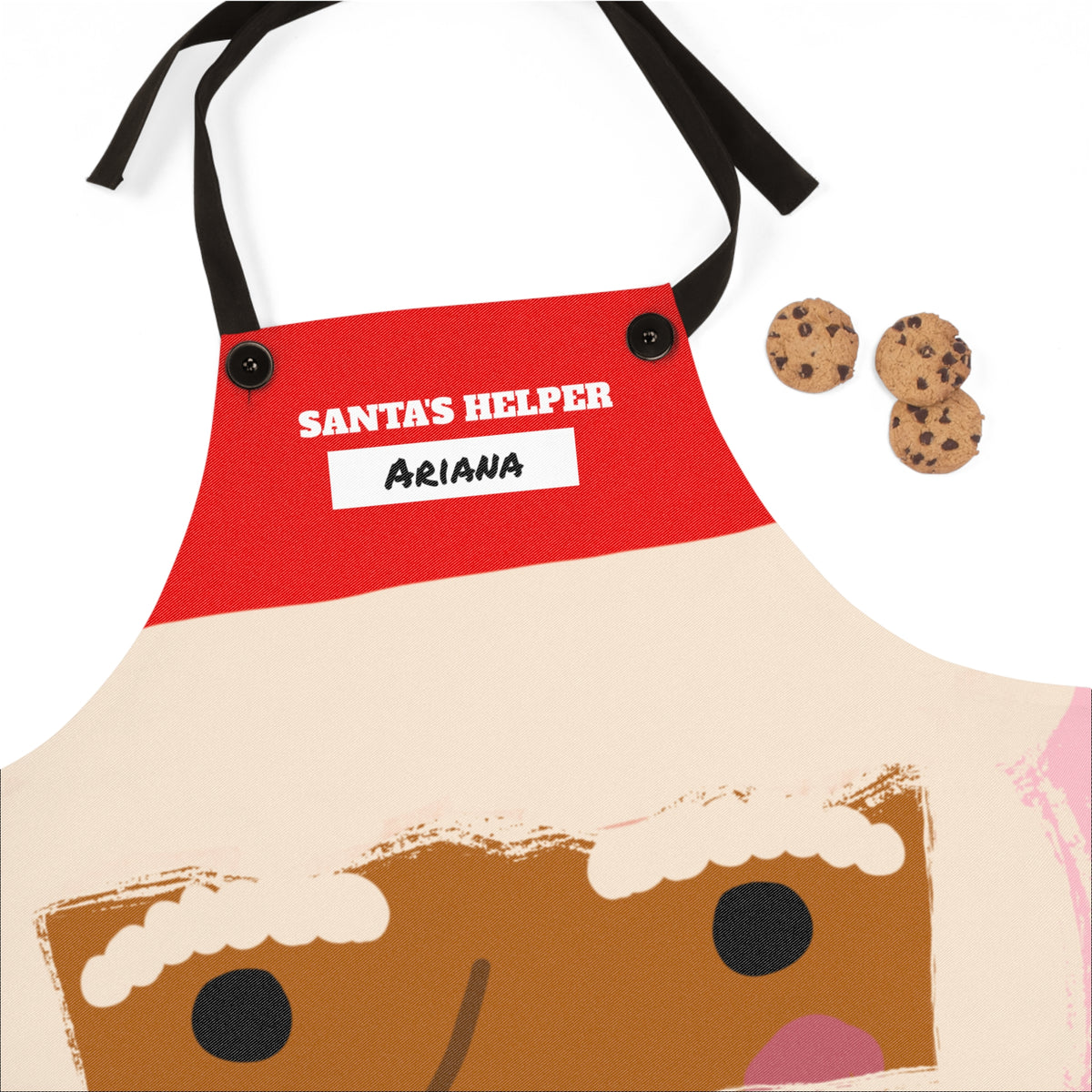 Chocolate Santa Apron | Pink