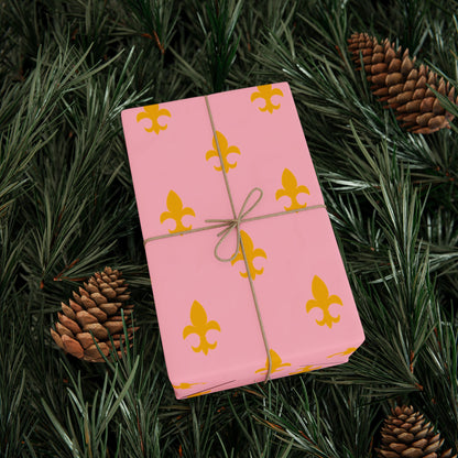 Pink Fleur-de-Lis Gift Wrapping Paper