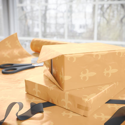 Golden Fleur-de-Lis Gift Wrapping Paper