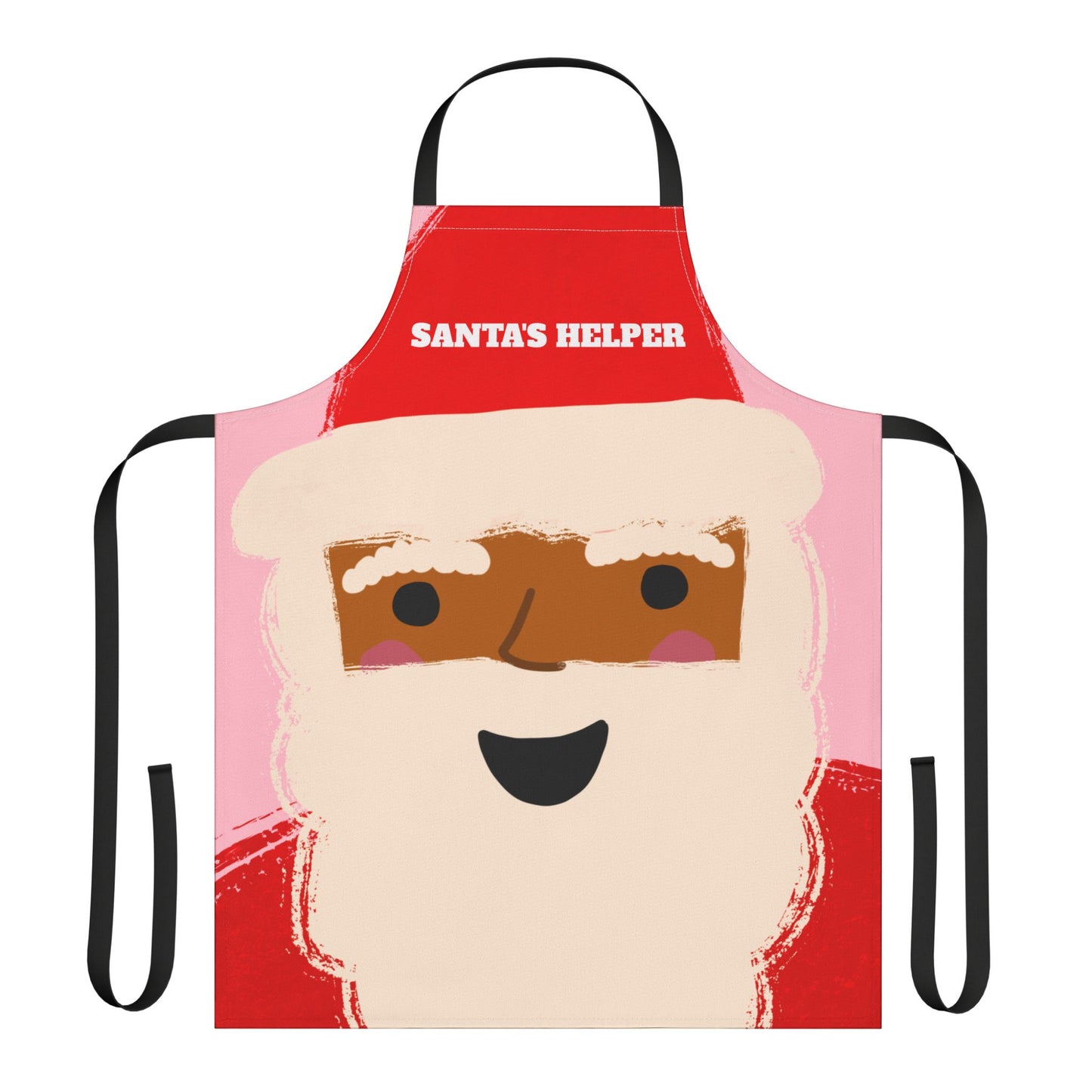 Chocolate Santa's Helper Christmas Apron | Pink
