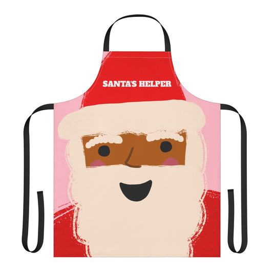 Chocolate Santa's Helper Christmas Apron | Pink