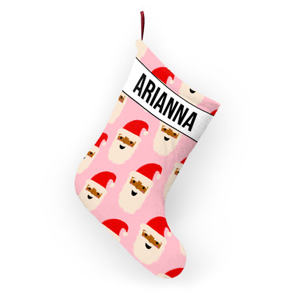 Chocolate Santa Christmas Stocking | Pink