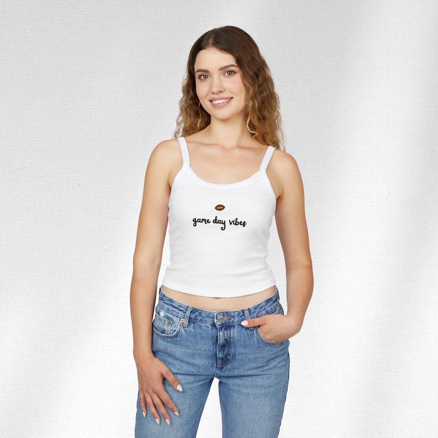 Football Game Day Vibes Crop Tank Top