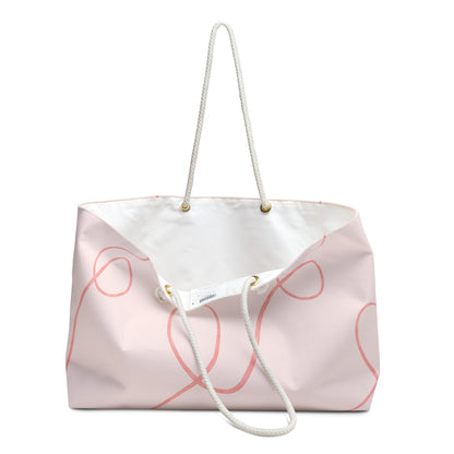 Personalized Pink Swirl Weekender Bag
