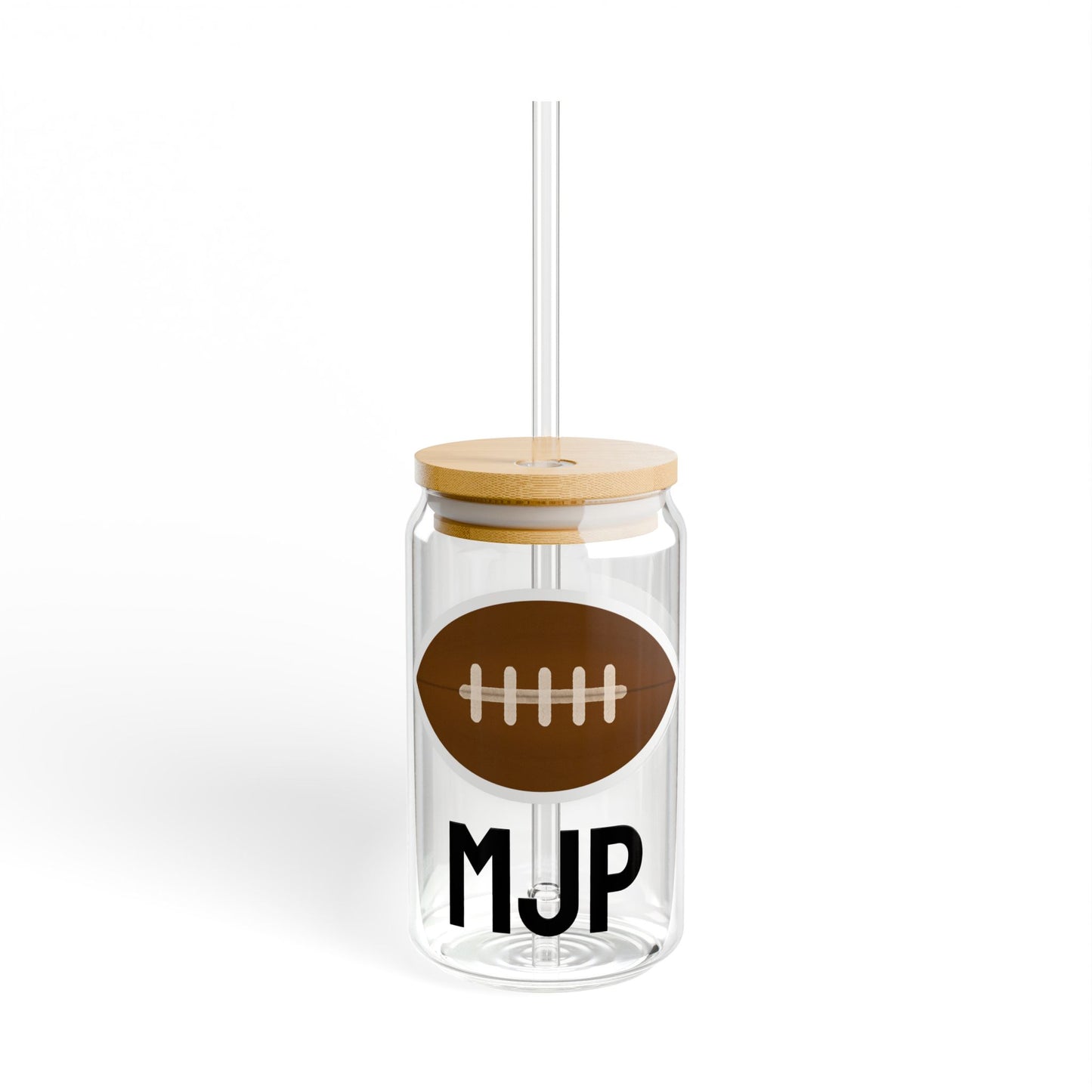 Personalized Football Glass Tumbler | 16oz