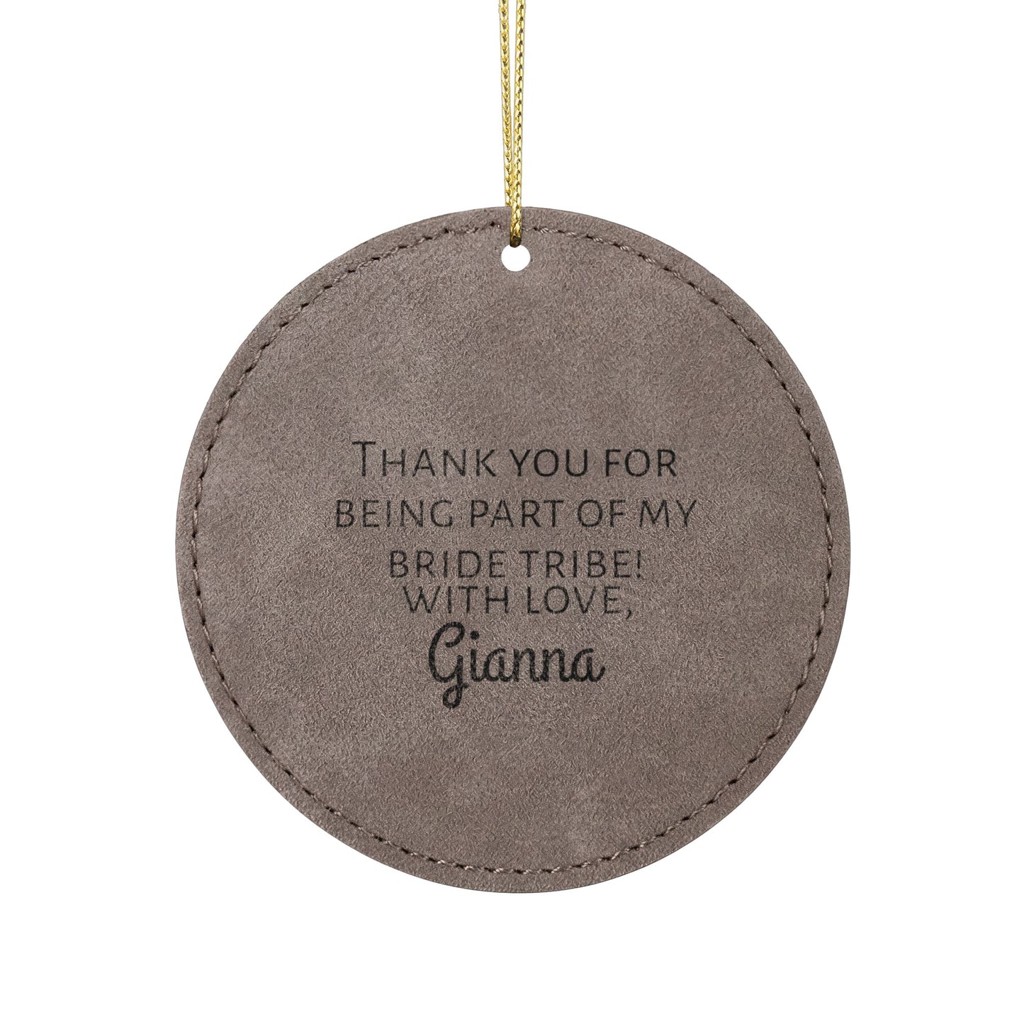 Personalized Bridal Party Leather Keepsake